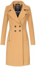 Navahoo Wooly Damen Trenchcoat Winter Mantel Camel Größe XXXL - Gr. 46