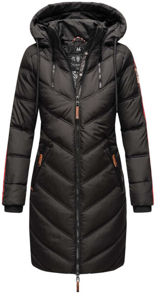 Marikoo Armasa lange Damen Winter Steppjacke Schwarz Gr.XL