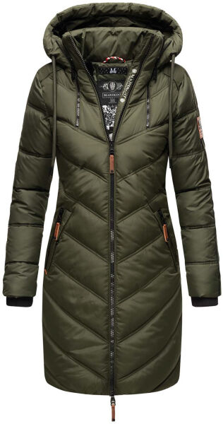 Marikoo Armasa lange Damen Winter Steppjacke Olive Gr.M