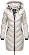 Marikoo Armasa lange Damen Winter Steppjacke Hellgrau Gr.M