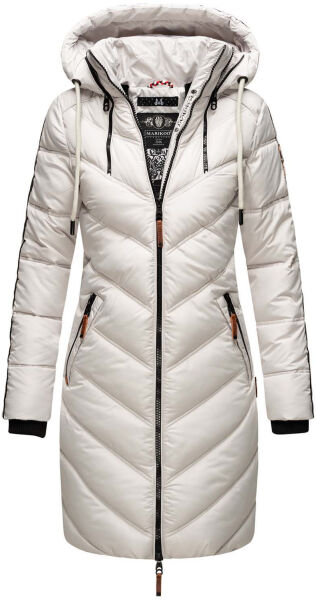 Marikoo Armasa lange Damen Winter Steppjacke Hellgrau Gr.L