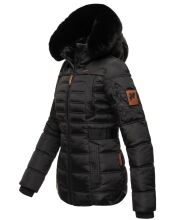 Navahoo Melikaa ladies winter jacket with faux fur collar & hood Schwarz-Gr.XS