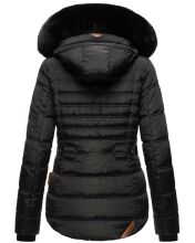 Navahoo Melikaa ladies winter jacket with faux fur collar & hood Schwarz-Gr.XS