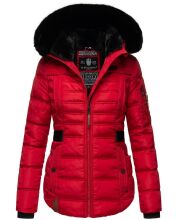 Navahoo Melikaa ladies winter jacket with faux fur collar & hood Rot-Gr.XS