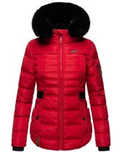 Navahoo Melikaa ladies winter jacket with faux fur collar & hood Rot-Gr.XS