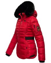 Navahoo Melikaa ladies winter jacket with faux fur collar & hood Rot-Gr.XS