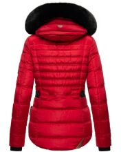 Navahoo Melikaa ladies winter jacket with faux fur collar & hood Rot-Gr.XS