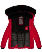 Navahoo Melikaa ladies winter jacket with faux fur collar & hood Rot-Gr.XS