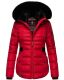 Navahoo Melikaa ladies winter jacket with faux fur collar & hood Rot-Gr.XS