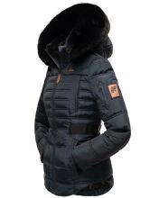 Navahoo Melikaa Damen Winterjacke mit Kunstfellkragen & Kapuze Navy-Gr.XS