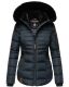 Navahoo Melikaa Damen Winterjacke mit Kunstfellkragen & Kapuze Navy-Gr.XS