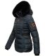 Navahoo Melikaa Damen Winterjacke mit Kunstfellkragen & Kapuze Navy-Gr.XS