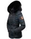 Navahoo Melikaa Damen Winterjacke mit Kunstfellkragen & Kapuze Navy-Gr.XS