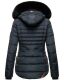 Navahoo Melikaa Damen Winterjacke mit Kunstfellkragen & Kapuze Navy-Gr.XS
