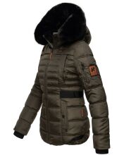 Navahoo Melikaa Damen Winterjacke mit Kunstfellkragen & Kapuze Anthrazit-Gr.XS