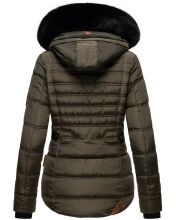 Navahoo Melikaa Damen Winterjacke mit Kunstfellkragen & Kapuze Anthrazit-Gr.XS