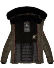 Navahoo Melikaa Damen Winterjacke mit Kunstfellkragen & Kapuze Anthrazit-Gr.XS