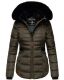 Navahoo Melikaa Damen Winterjacke mit Kunstfellkragen & Kapuze Anthrazit-Gr.XS
