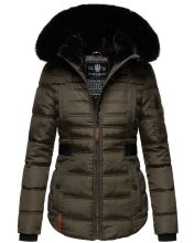 Navahoo Melikaa Damen Winterjacke mit Kunstfellkragen...