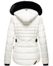 Navahoo Melikaa ladies winter jacket with faux fur collar & hood Weiss-Gr.XS