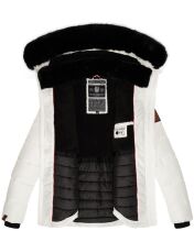 Navahoo Melikaa ladies winter jacket with faux fur collar & hood Weiss-Gr.XS