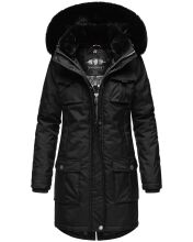 Navahoo Tiniis Damen Parka Winterjacke Schwarz Größe XL - Gr. 42