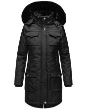 Navahoo Tiniis Damen Parka Winterjacke Schwarz Größe XL - Gr. 42