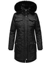 Navahoo Tiniis Damen Parka Winterjacke Schwarz Größe XXL - Gr. 44