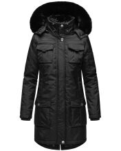 Navahoo Tiniis Damen Parka Winterjacke Schwarz Größe XXL - Gr. 44