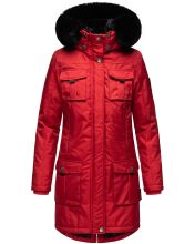 Navahoo Tiniis Damen Parka Winterjacke Rot Größe XS - Gr. 34