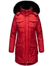 Navahoo Tiniis Damen Parka Winterjacke Rot Größe XS - Gr. 34
