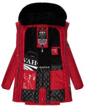 Navahoo Tiniis Damen Parka Winterjacke Rot Größe XS - Gr. 34