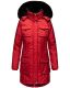 Navahoo Tiniis Damen Parka Winterjacke Rot Größe XS - Gr. 34