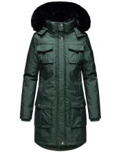 Navahoo Tiniis Damen Parka Winterjacke Grün Größe XS - Gr. 34