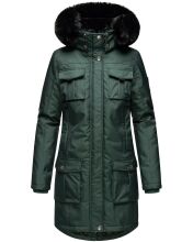 Navahoo Tiniis Damen Parka Winterjacke Grün Größe XS - Gr. 34