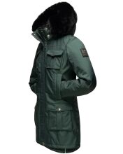 Navahoo Tiniis Damen Parka Winterjacke Grün Größe XS - Gr. 34
