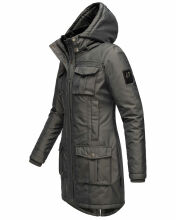 Navahoo Tiniis Damen Parka Winterjacke Anthrazit Größe XS - Gr. 34