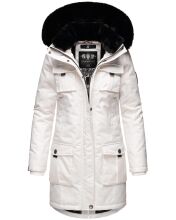 Navahoo Tiniis Damen Parka Winterjacke Weiss - Off White Größe XS - Gr. 34