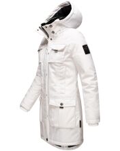Navahoo Tiniis Damen Parka Winterjacke Weiss - Off White Größe XS - Gr. 34
