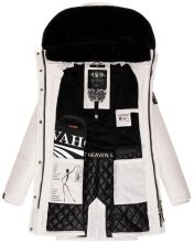 Navahoo Tiniis Damen Parka Winterjacke Weiss - Off White Größe XS - Gr. 34