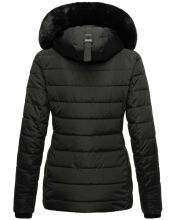 Navahoo Milianaa Winter Jacke Stepp Kurzjacke gefüttert Kapuze Kunstfell Schwarz Größe XL - Gr. 42