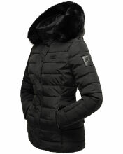 Navahoo Milianaa Winter Jacke Stepp Kurzjacke gefüttert Kapuze Kunstfell Schwarz Größe XL - Gr. 42