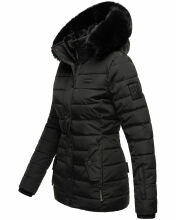 Navahoo Milianaa Winter Jacke Stepp Kurzjacke gefüttert Kapuze Kunstfell Schwarz Größe XXL - Gr. 44