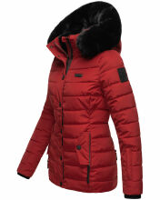 Navahoo Milianaa Winter Jacke Stepp Kurzjacke gefüttert Kapuze Kunstfell Rot Größe XS - Gr. 34