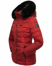 Navahoo Milianaa Winter Jacke Stepp Kurzjacke gefüttert Kapuze Kunstfell Rot Größe XS - Gr. 34