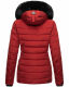 Navahoo Milianaa Winter Jacke Stepp Kurzjacke gefüttert Kapuze Kunstfell Rot Größe XS - Gr. 34