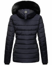 Navahoo Milianaa Winter Jacke Stepp Kurzjacke gefüttert Kapuze Kunstfell Navy Größe XS - Gr. 34