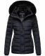 Navahoo Milianaa Winter Jacke Stepp Kurzjacke gefüttert Kapuze Kunstfell Navy Größe XS - Gr. 34
