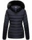 Navahoo Milianaa Winter Jacke Stepp Kurzjacke gefüttert Kapuze Kunstfell Navy Größe XS - Gr. 34