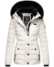 Navahoo Milianaa winter jacket quilted jacket lined hood faux fur Weiss-Gr.XS